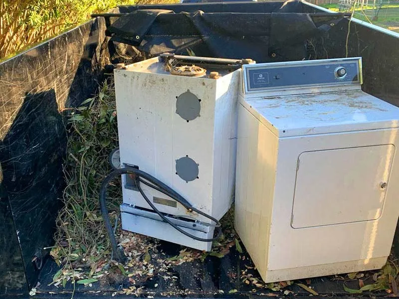 Appliances loaded for removal